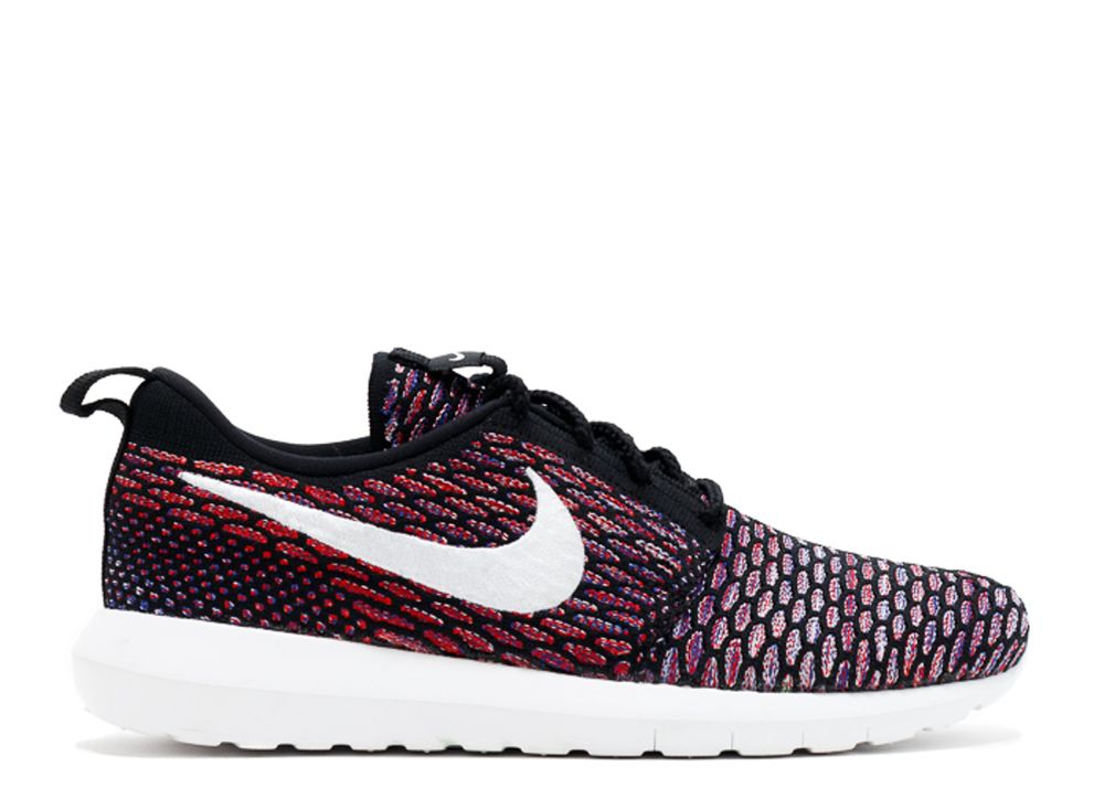 Roshe Flyknit Multicolor Nike Black Wht Unvrsty Rd