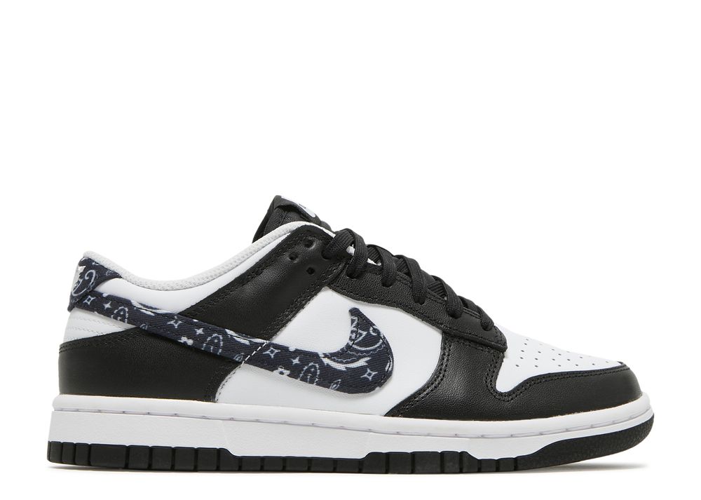 Wmns Dunk Low Black Paisley Nike Dh Black White