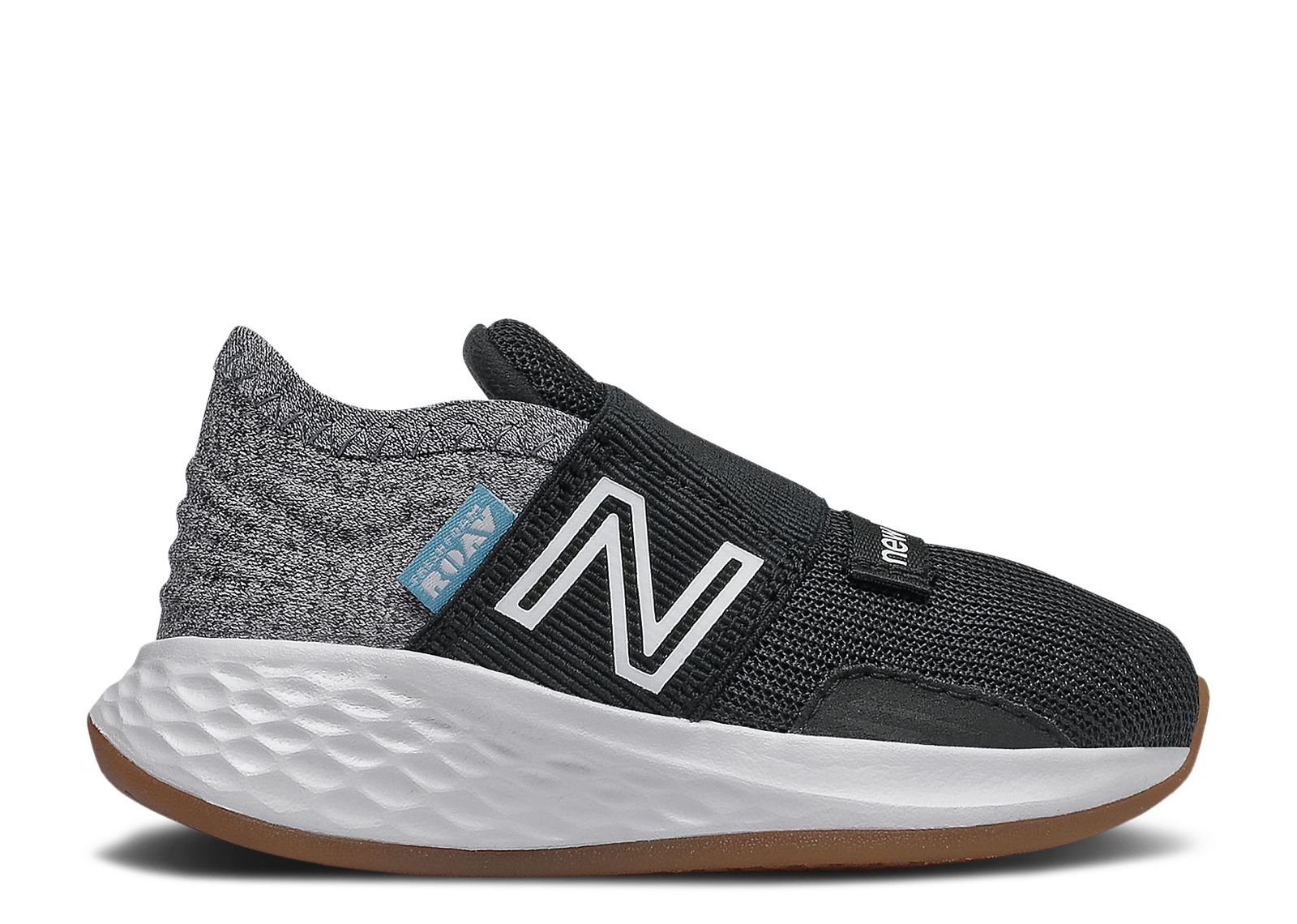 New Balance Babies' Fresh Foam Roav Tee Shirt Slip-on Toddler 'black Light Aluminum'