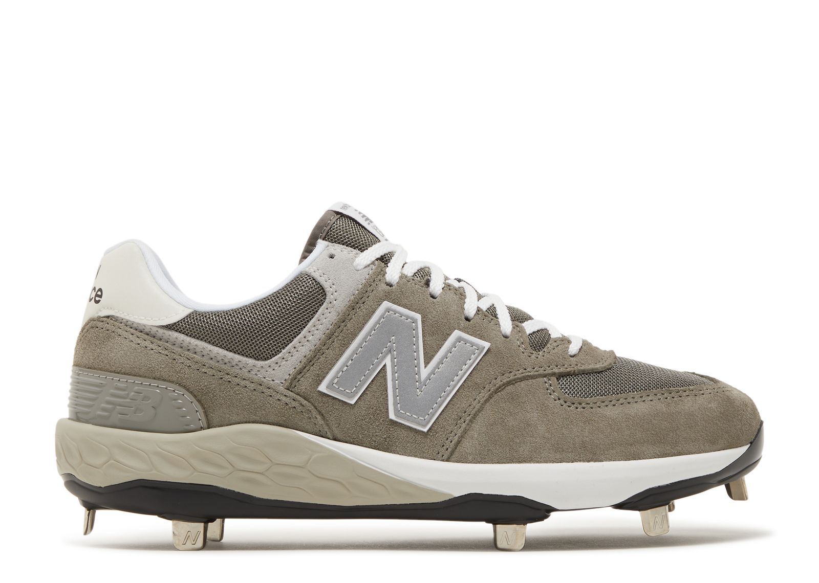 New Balance Fresh Foam X 574 Cleat 'Shark Skin' | Brown | Men's - Fresh-Foam-X-574-Cleat