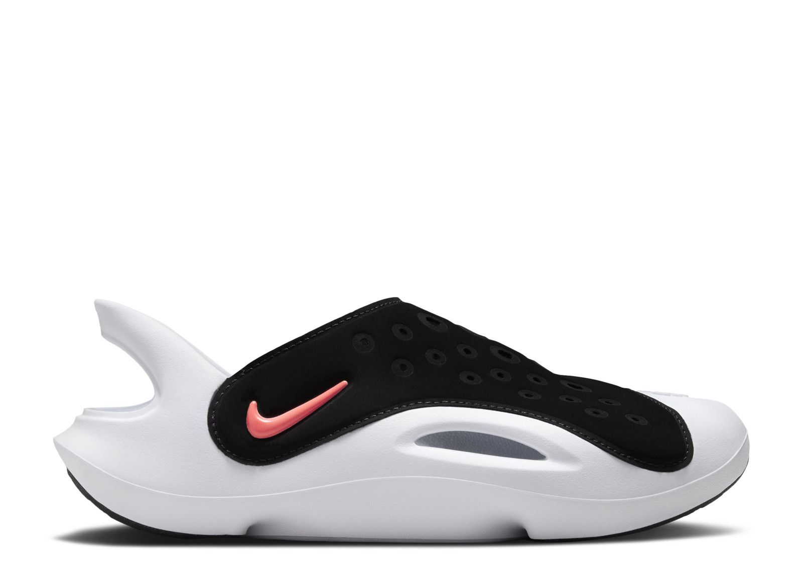 Nike Aqua Swoosh Sandal Gs 'black Hyper Orange'