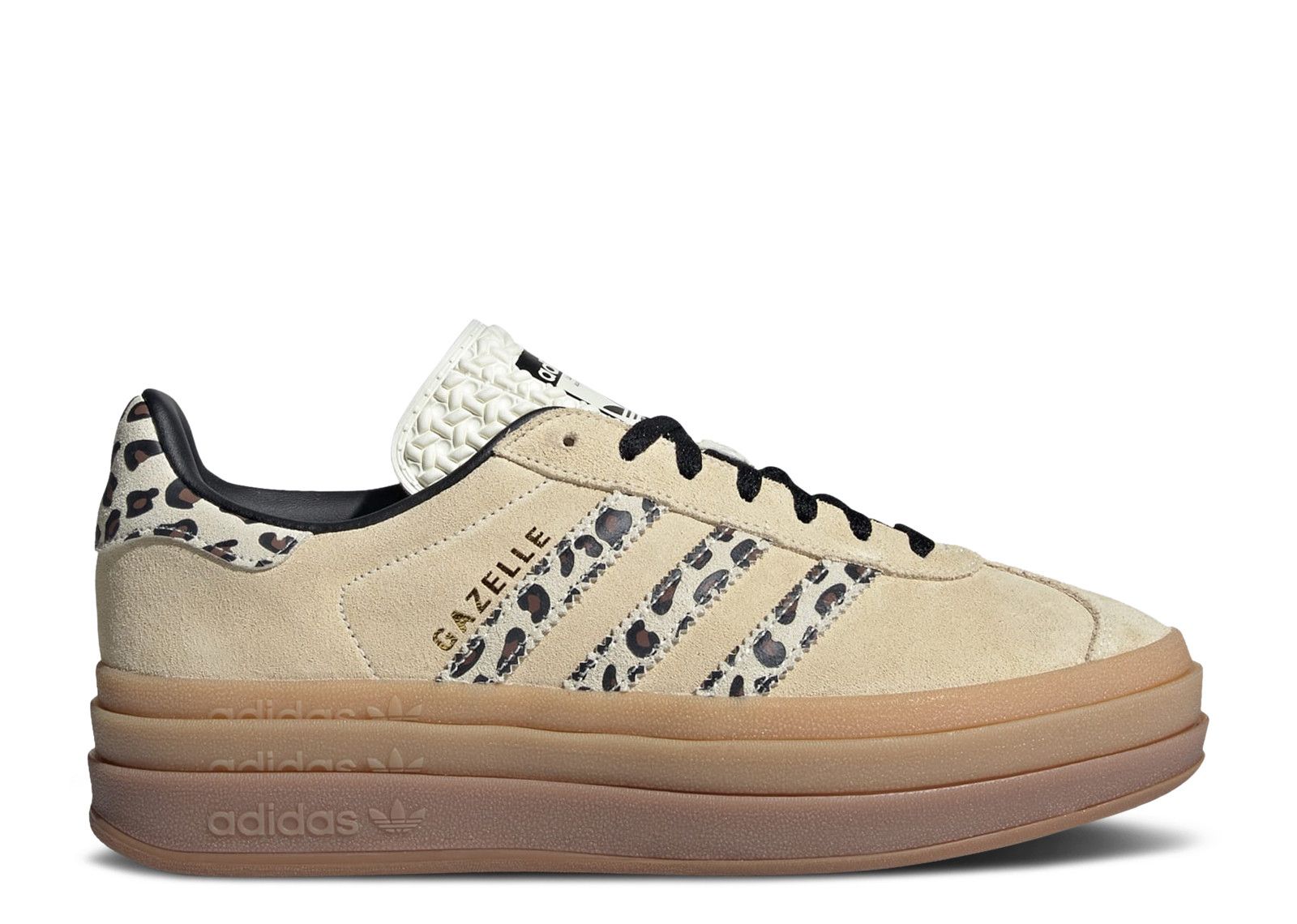 Wmns Gazelle Bold Cheetah Stripes Adidas Ji Cream White