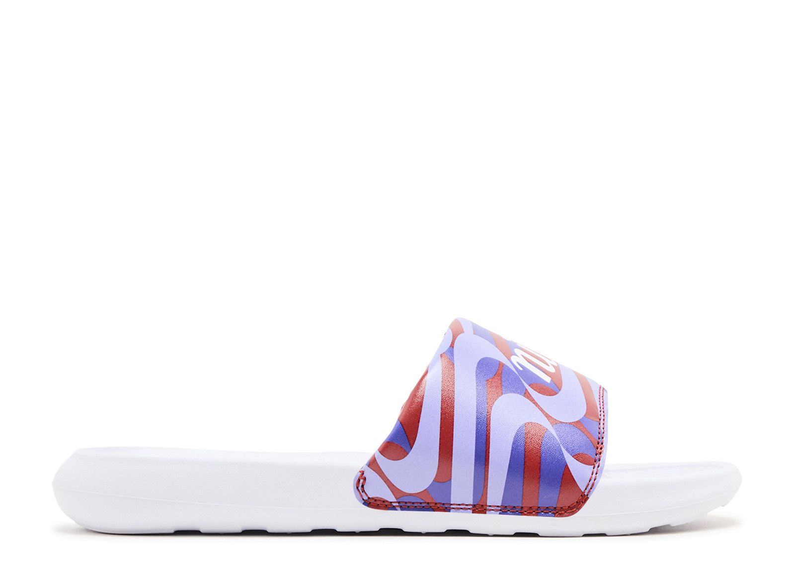 Nike Wmns Victori One Slide 'cinnabar Lapis Swirl' In White