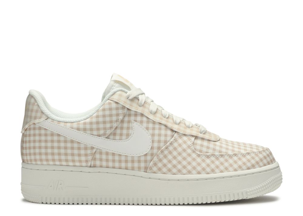 womens air force 1 low qs gingham pack beige