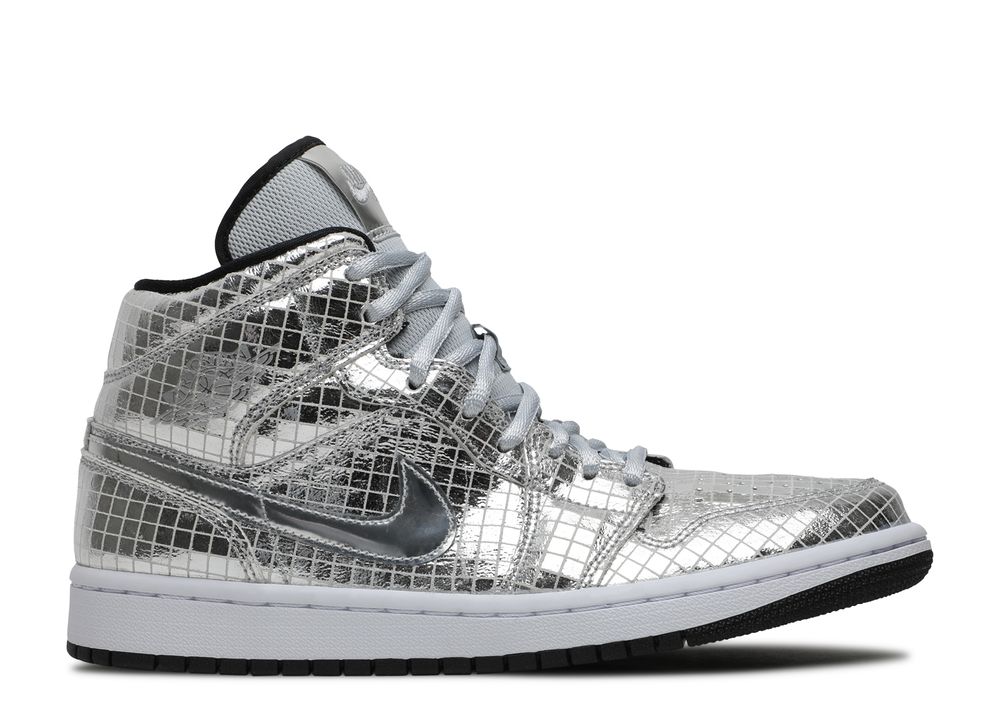 Wmns Air Jordan 1 Mid 'Disco Ball' Air Jordan CU9304 001 metallic