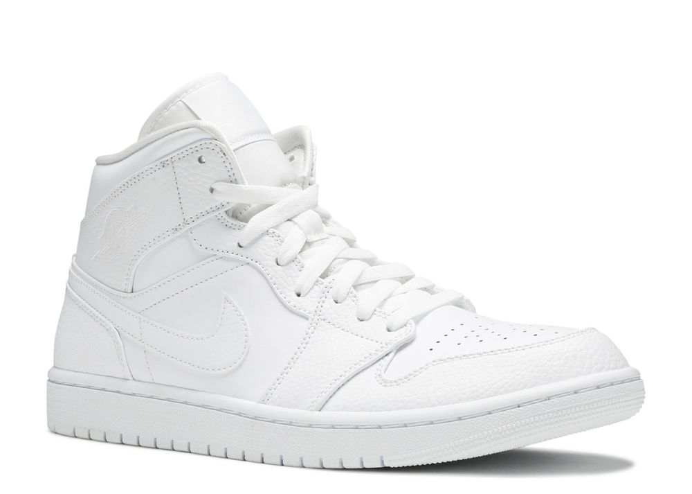 Air Jordan 1 Mid 'Triple White' - Air Jordan - 554724 130 - white/white ...