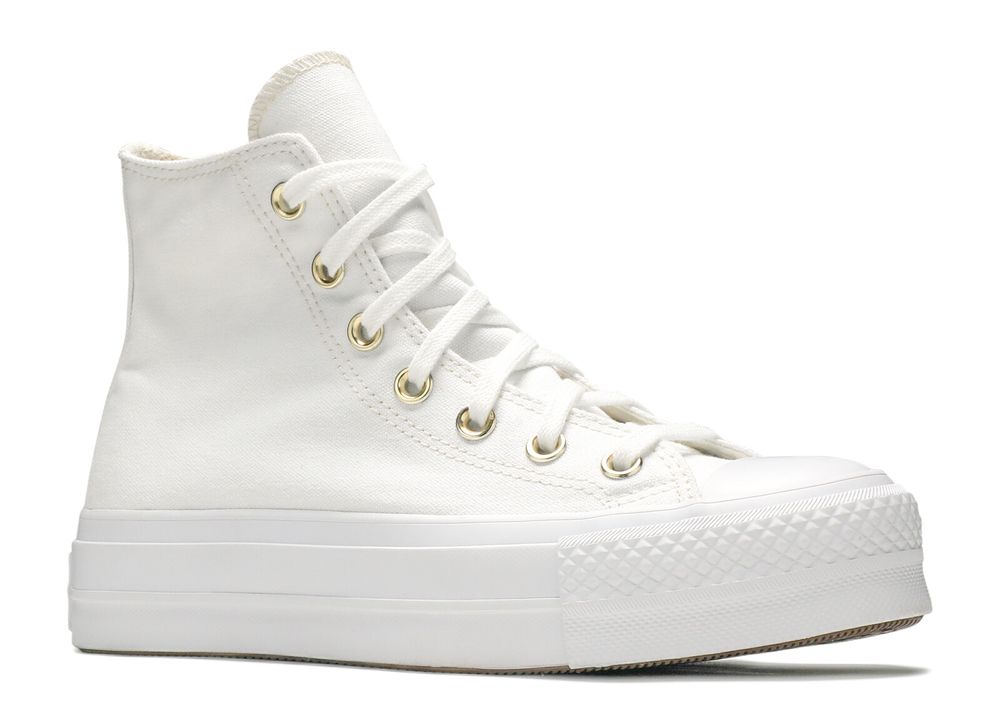 Wmns Chuck Taylor All Star Platform High 'White' - Converse - 568380C - white/white/gold 