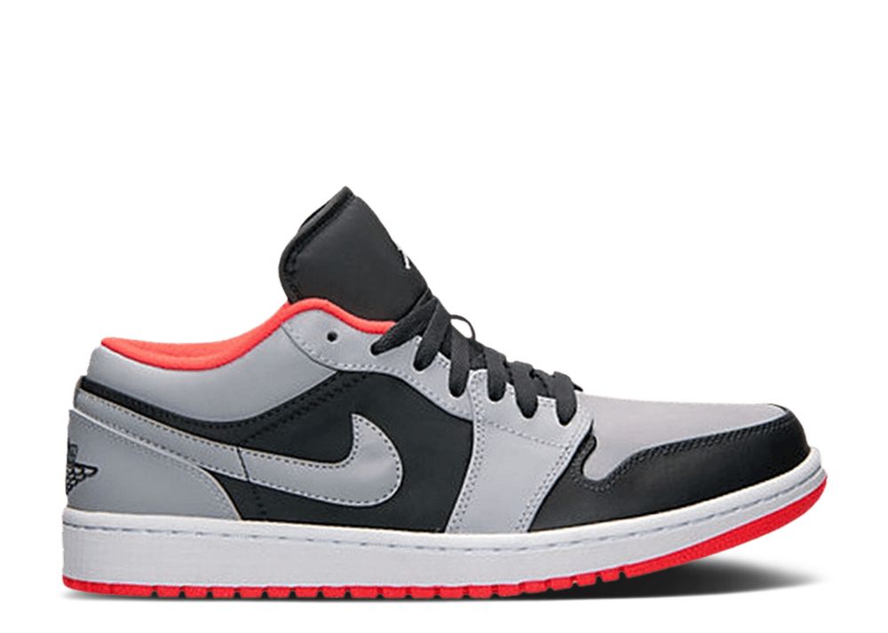 jordan 1 low black white wolf grey infrared 23