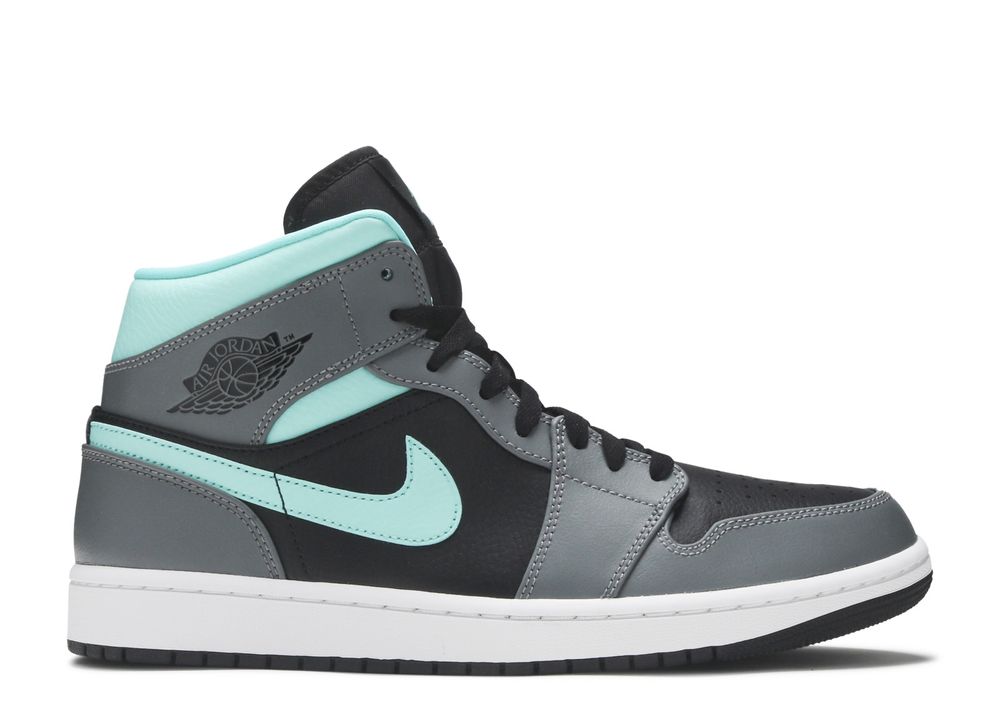 Air Jordan 1 Mid 'Grey Aqua' - Air Jordan - 554724 063 - black/light ...