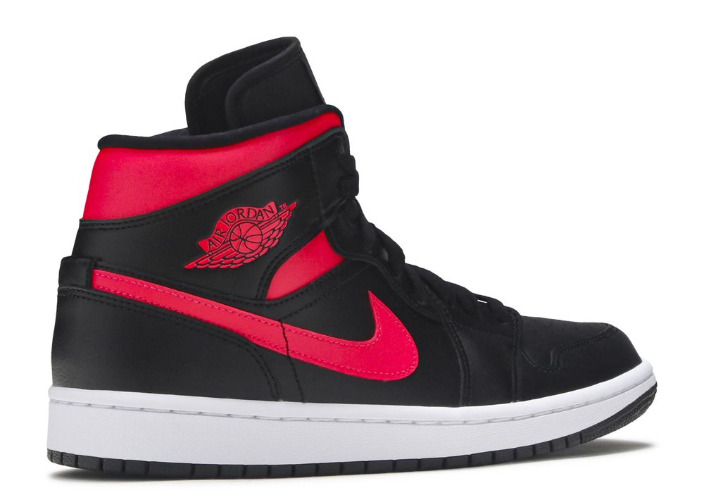 Wmns Air Jordan 1 Mid 'Siren Red' Air Jordan BQ6472 004 black