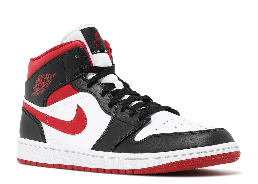 Air Jordan 1 Mid 'Black Gym Red' - Air Jordan - 554724 122 - white/gym ...