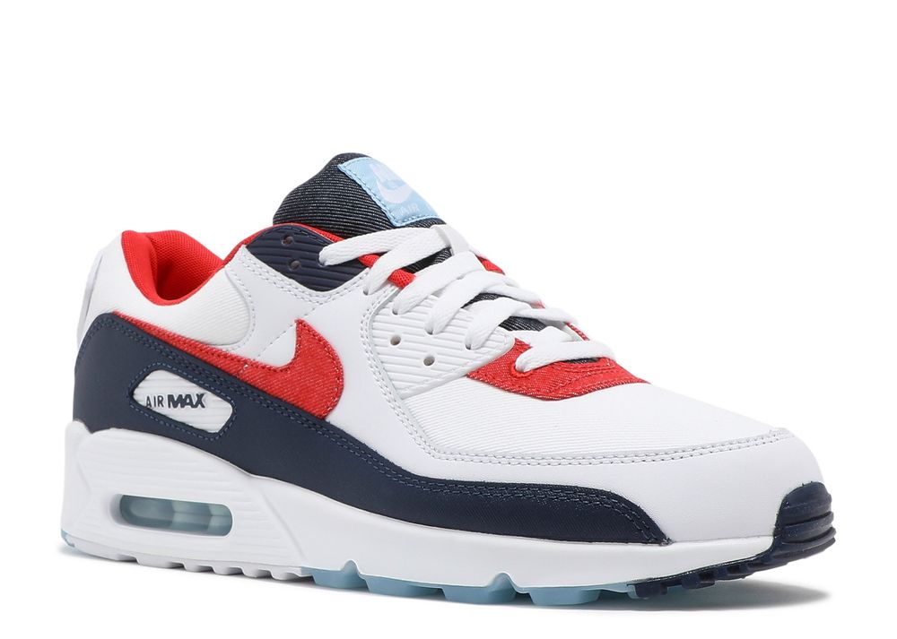 Air Max 90 'USA Denim' - Nike - DJ5170 100 - white/chile red/midnight ...