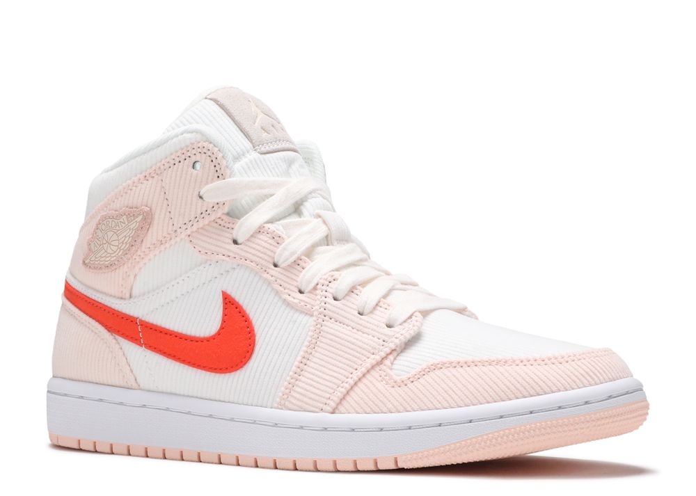Wmns Air Jordan 1 Mid SE 'Corduroy' Air Jordan DA8009 108 sail/orange quartz/white/orange