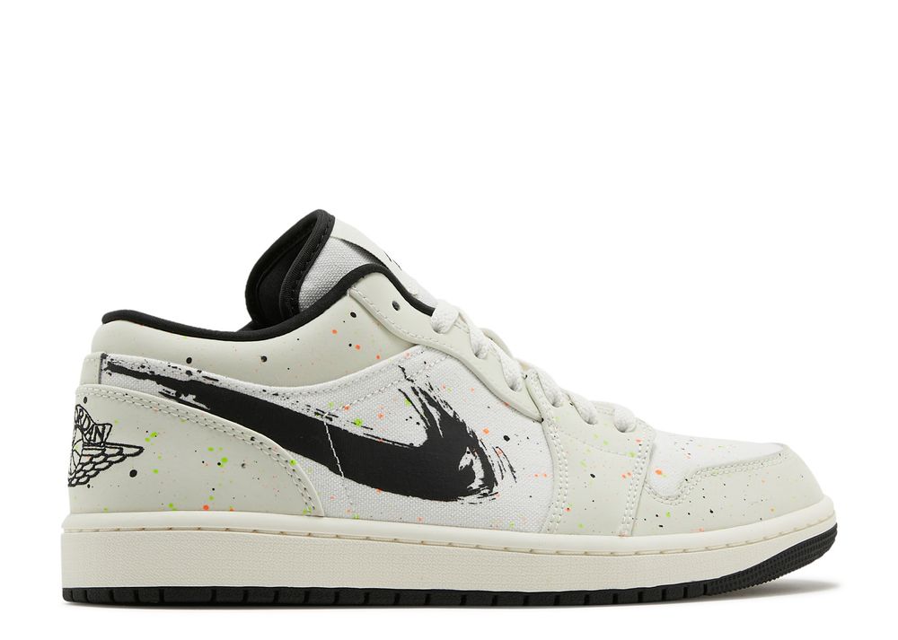 Air Jordan 1 Low 'Brushstroke Swoosh Paint Splatter' Air Jordan