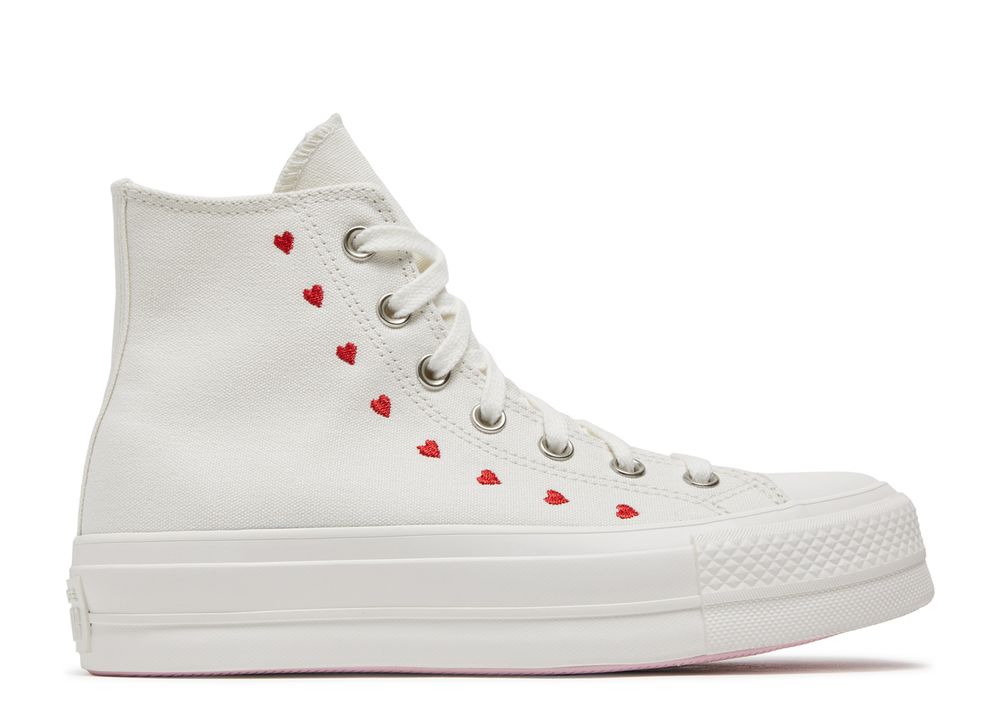 Wmns Chuck Taylor All Star Lift Platform High 'Embroidered Hearts White ...