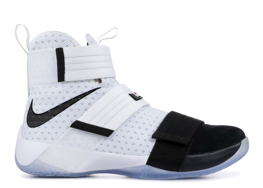Zoom LeBron Soldier 10 'Black Toe' - Nike - 844378 102 - white/black