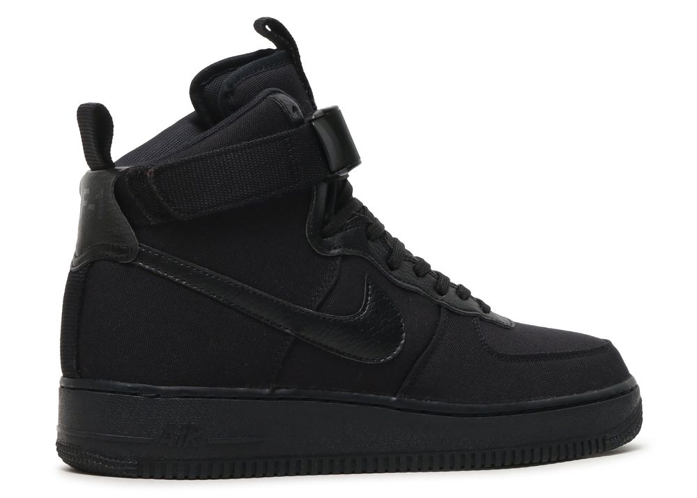 Air Force 1 High 'Black Canvas' - Nike - AH6768 001 - black/black ...