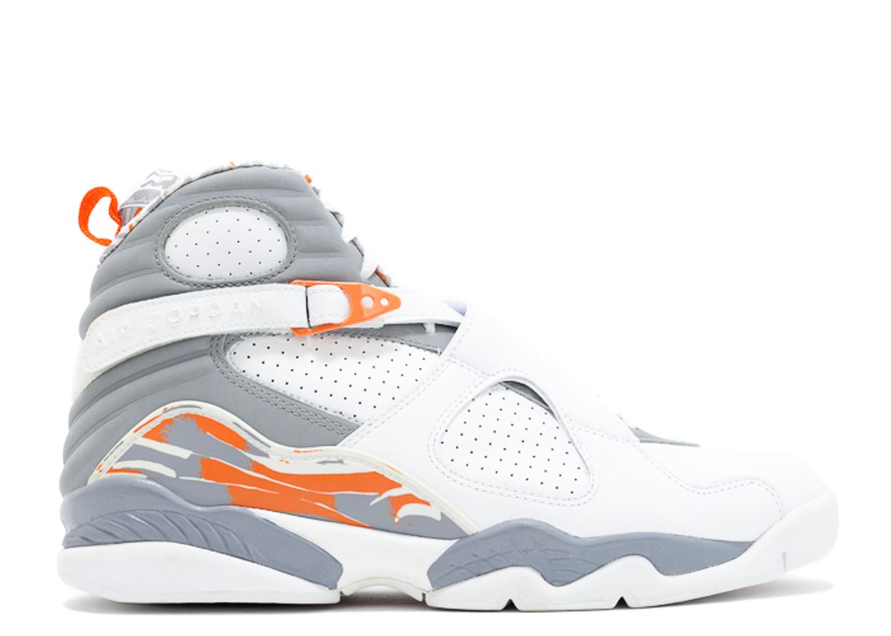 jordan 8 white grey orange