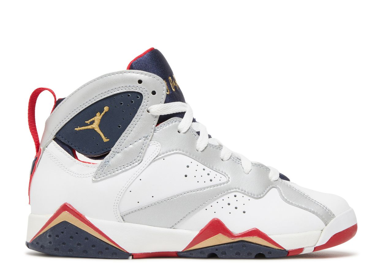 Air Jordan 7 Retro GS 'Olympic' 2012 - Air Jordan - 304774 135 - white/metallic gold-obsidian 