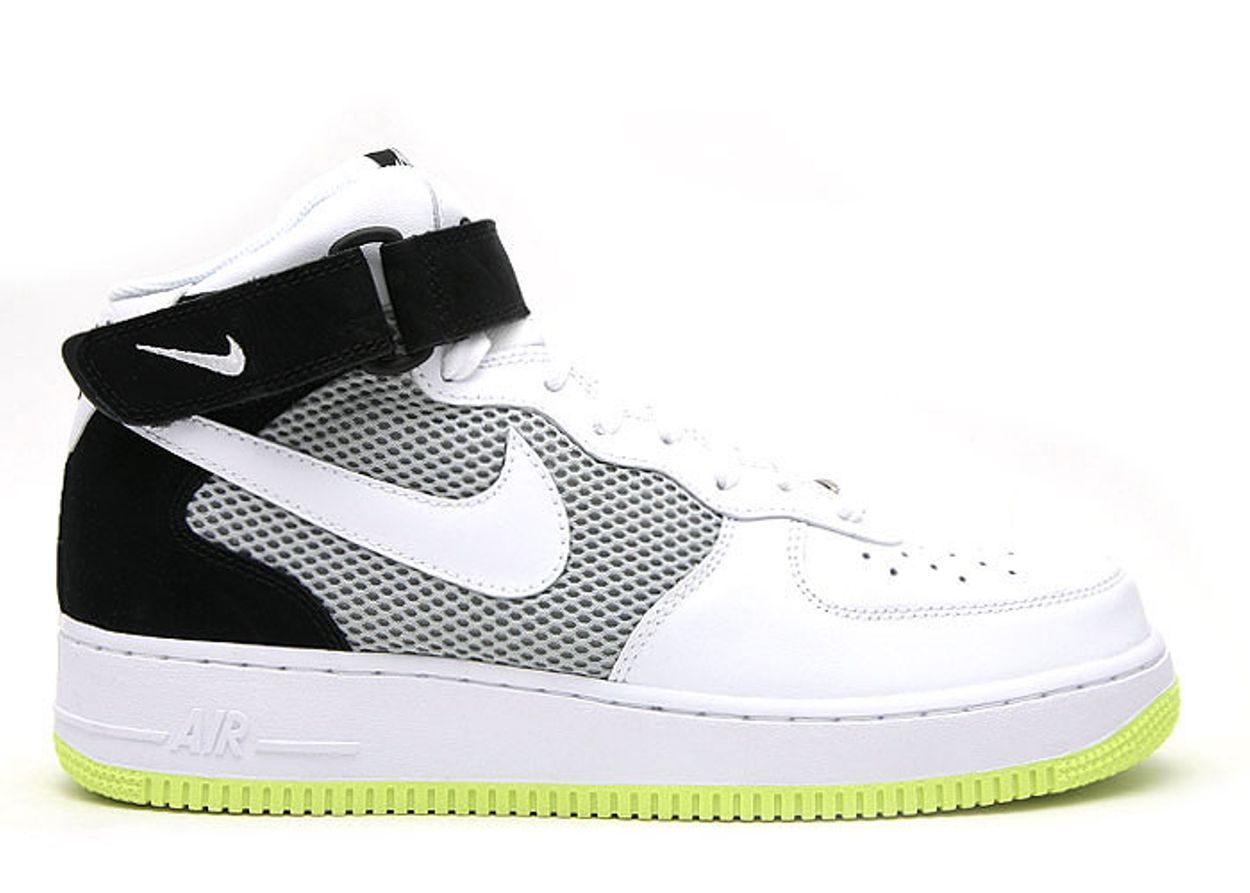 neon yellow nike air force 1