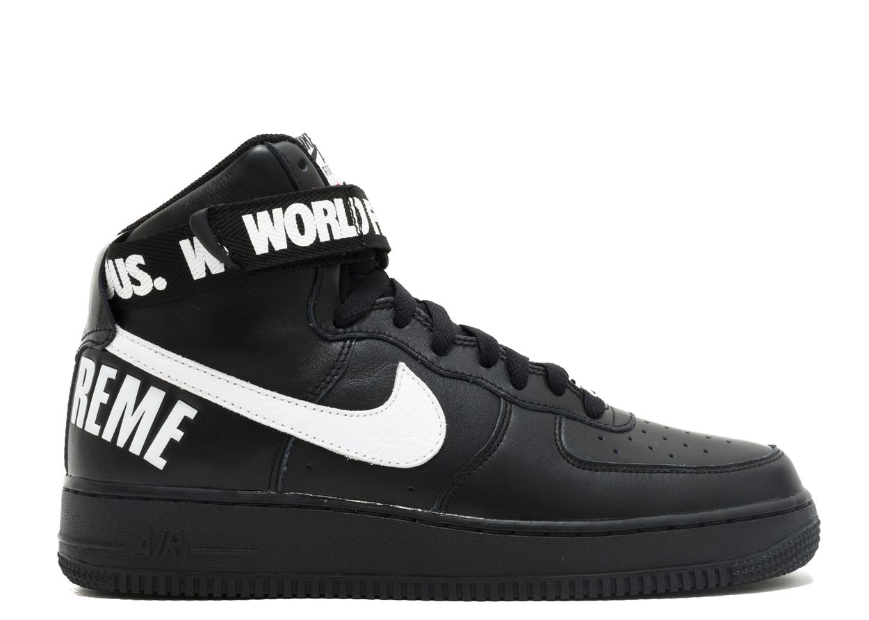 Supreme X Air Force 1 High SP 'Black' - Nike - 698696 010 - black/white