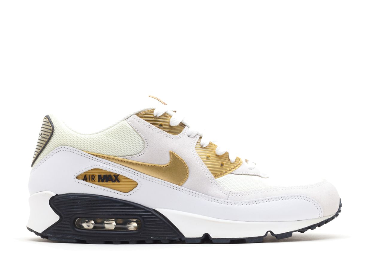 Air Max 90 Si - Nike - 318265 171 - white/metallic gold-black | Flight Club