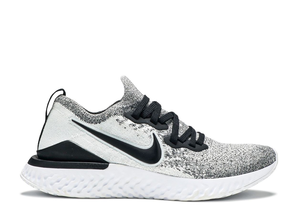 nike epic react flyknit oreo on feet