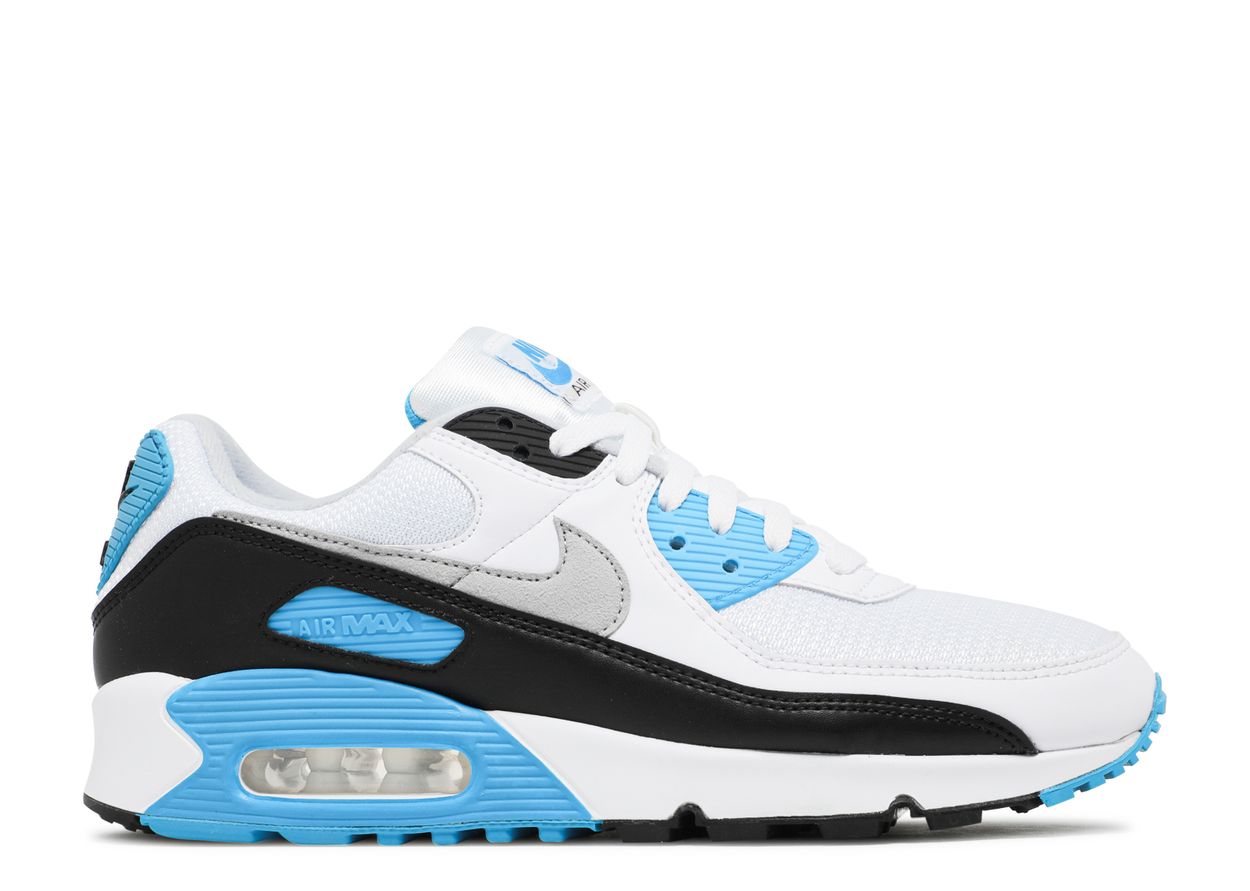 Air Max 90 Retro 'Laser Blue' 2020 - Nike - CJ6779 100 - white/black/grey fog/laser blue 