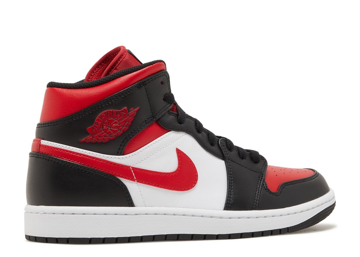 Air Jordan 1 Mid 'Bred Toe' - Air Jordan - 554724 079 - black/white ...