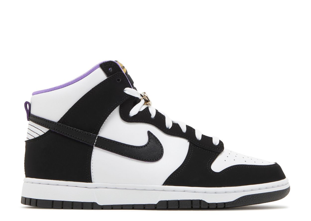 nike dunk high retro premium emb black white action grape