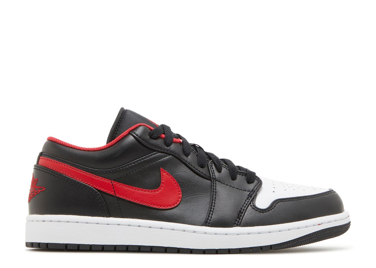 Air Jordan 1 Low 'White Toe' - Air Jordan - 553558 063 - black/fire red ...