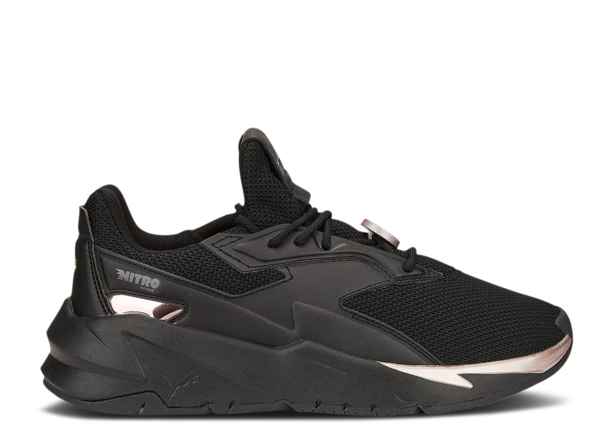 black and rose gold puma shoes