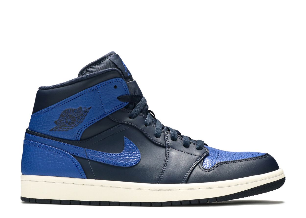 Air Jordan 1 Retro Mid 'Obsidian Royal' - Air Jordan - 554724 412 - obsidian/game royal-summit 