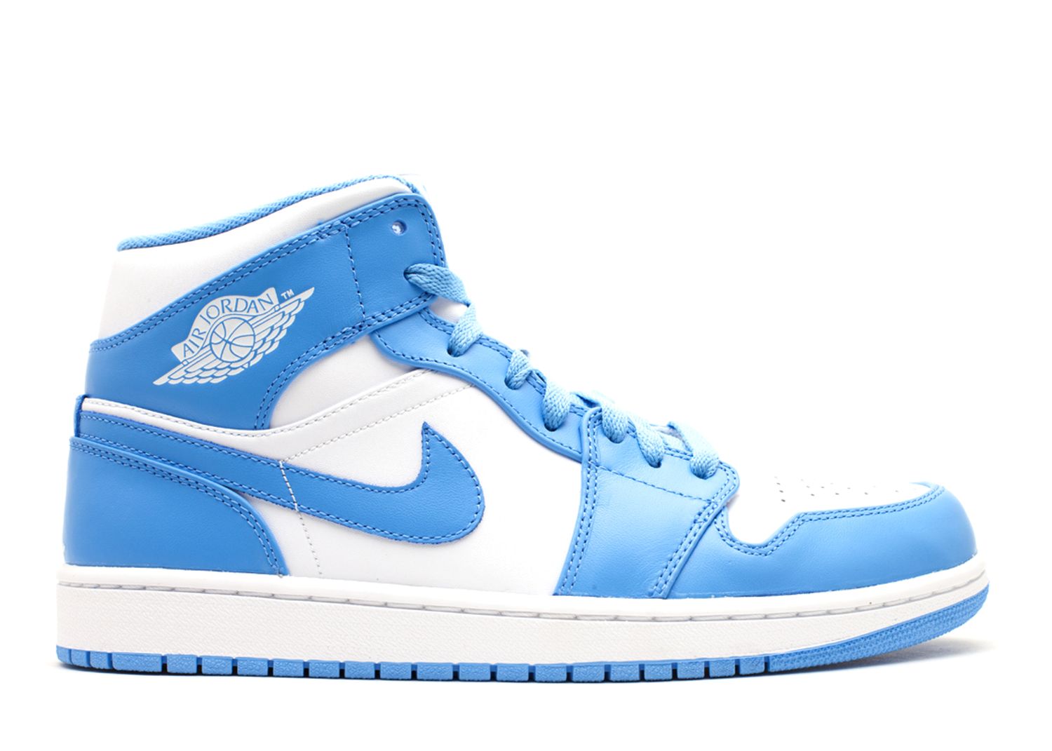 Air Jordan 1 Mid 'UNC' - Air Jordan - 554724 106 - white/university blue-white | Flight Club