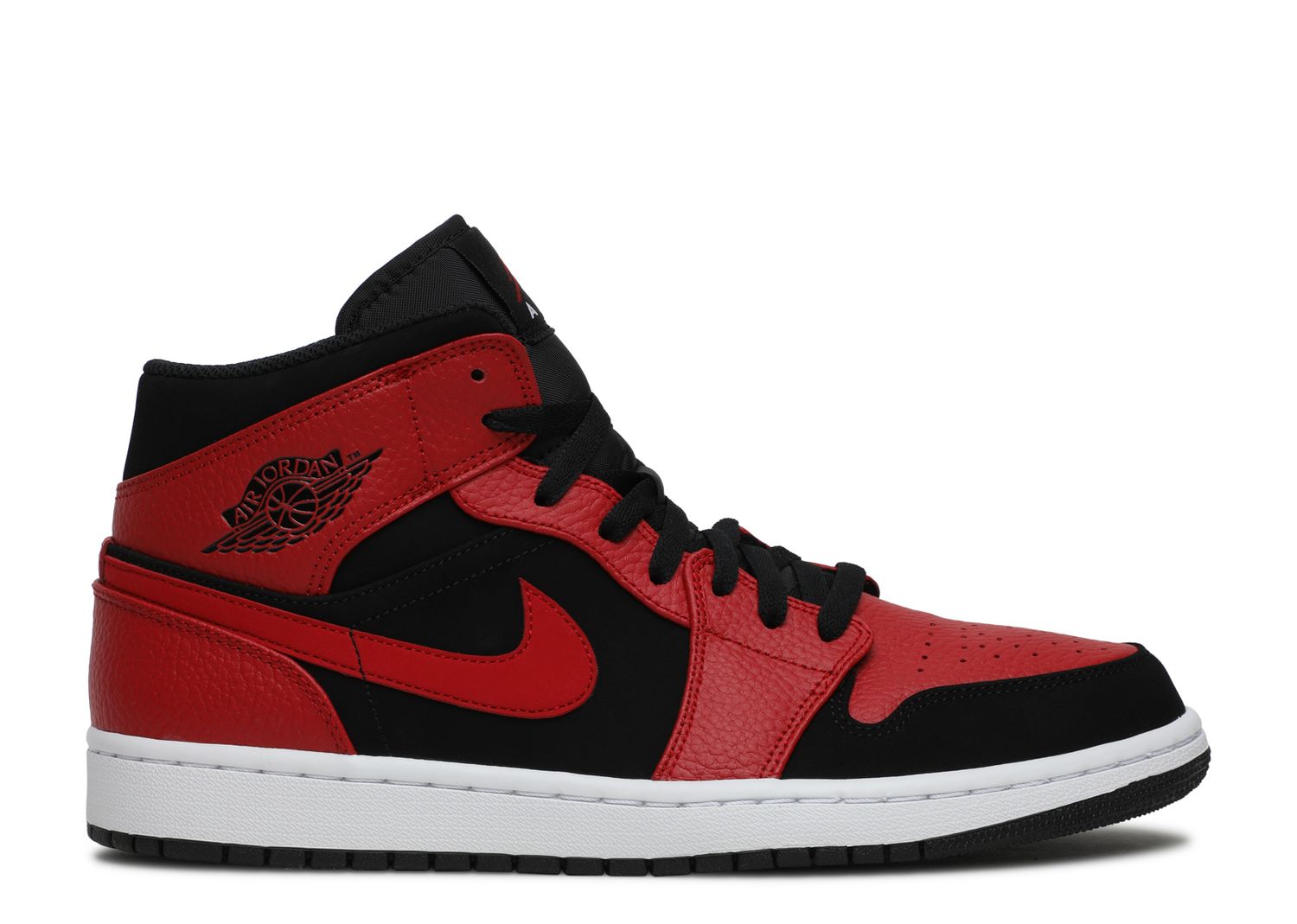 Air Jordan 1 Mid 'Bred' - Air Jordan - 554724 054 - black/gym red-white ...