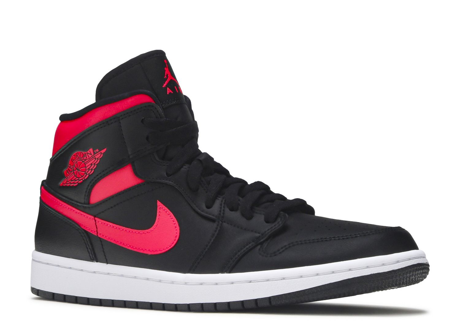 Wmns Air Jordan 1 Mid 'Siren Red' Air Jordan BQ6472 004 black
