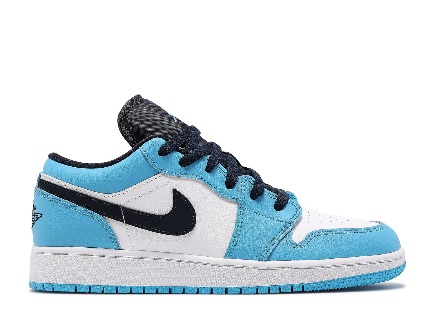 nike air jordan 1 low gs unc university blue white