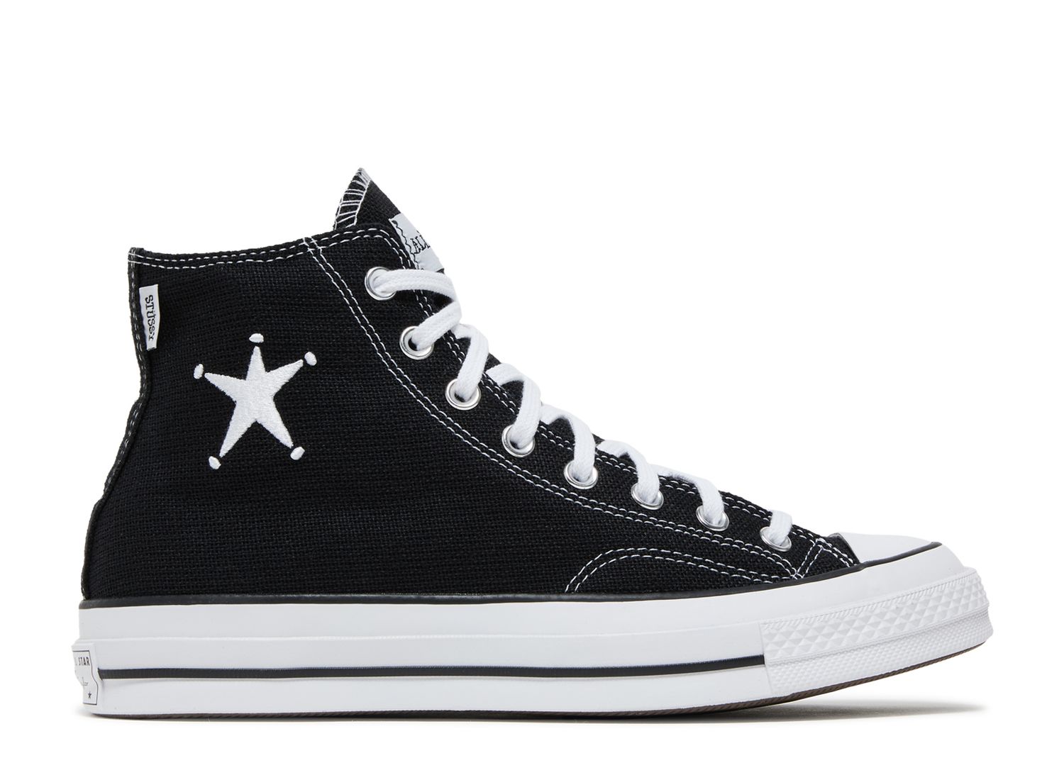 Stussy X Chuck 70 High 'Black' - Converse - A01765C - black/white/black ...