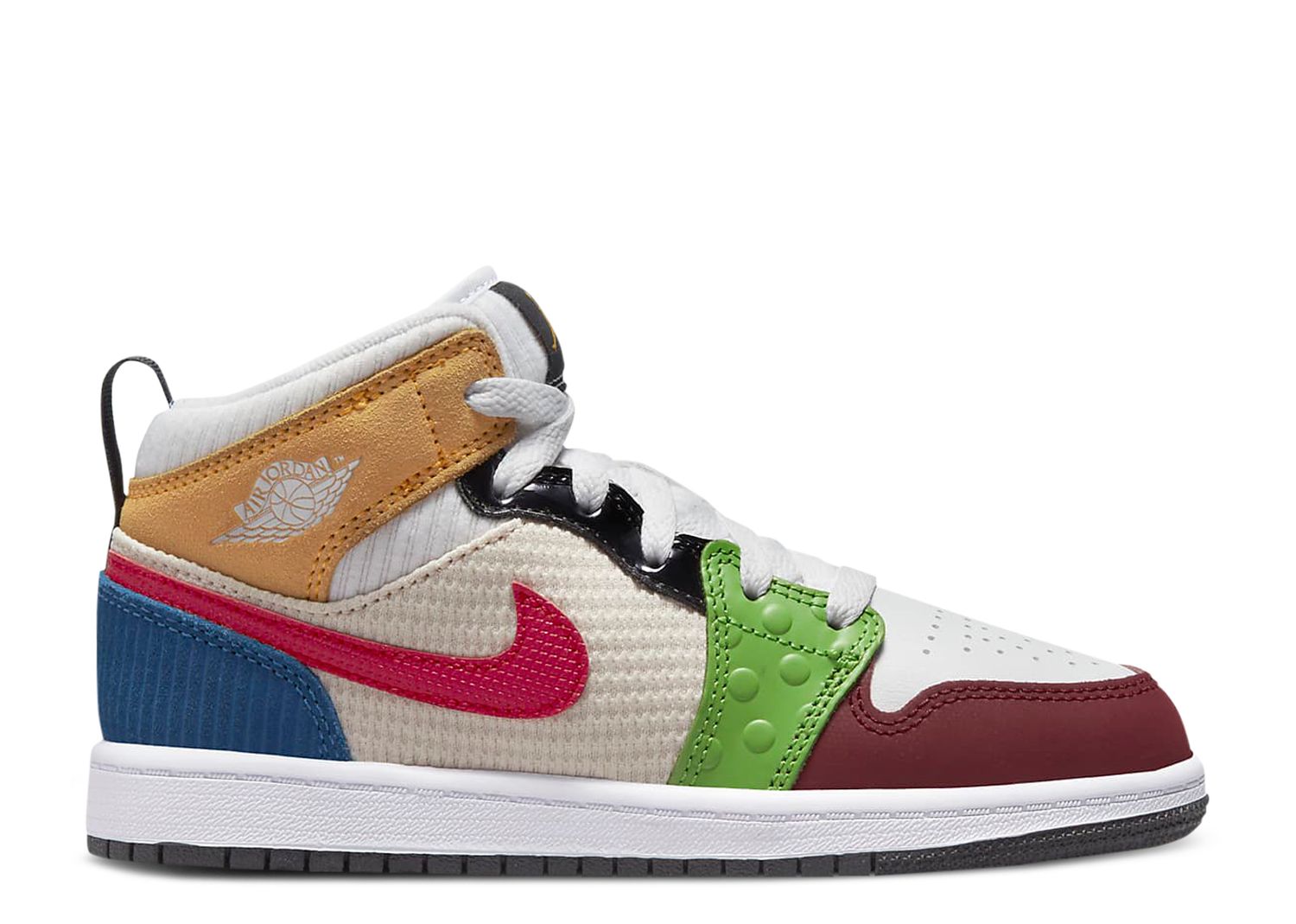 Air Jordan 1 Mid SE PS 'Messy Room' - Air Jordan - DR6958 100 - white/black/pearl white/gym red 