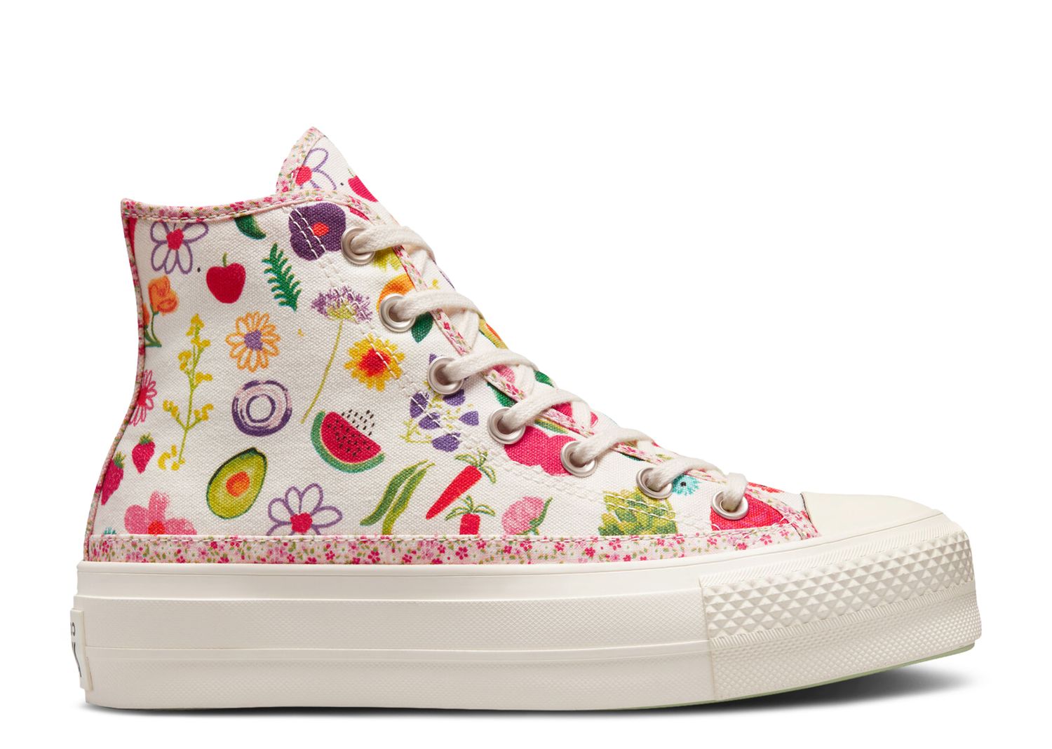 Wmns Chuck Taylor All Star Lift Platform High 'Fruits & Florals ...