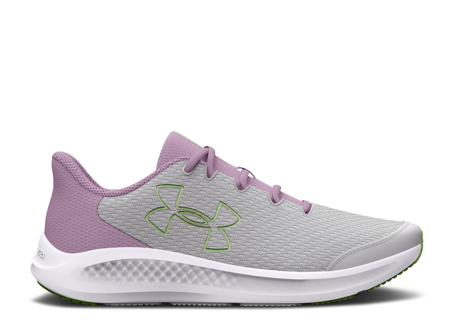 Charged Pursuit 3 GS 'Big Logo Halo Grey Fresh Orchid' - Under Armour ...