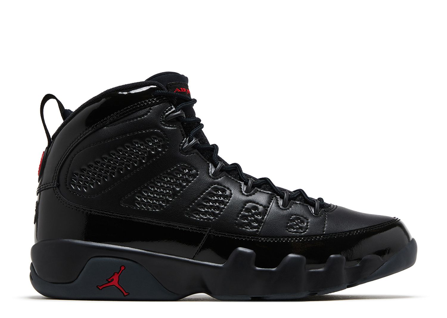 jordan 9 black grey red