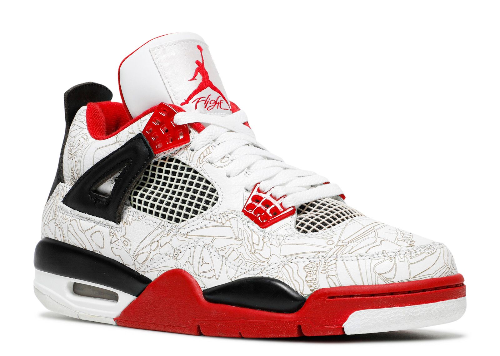 Air Jordan 4 Retro Laser White Black Varsity Red 308497-161 - Sepsport