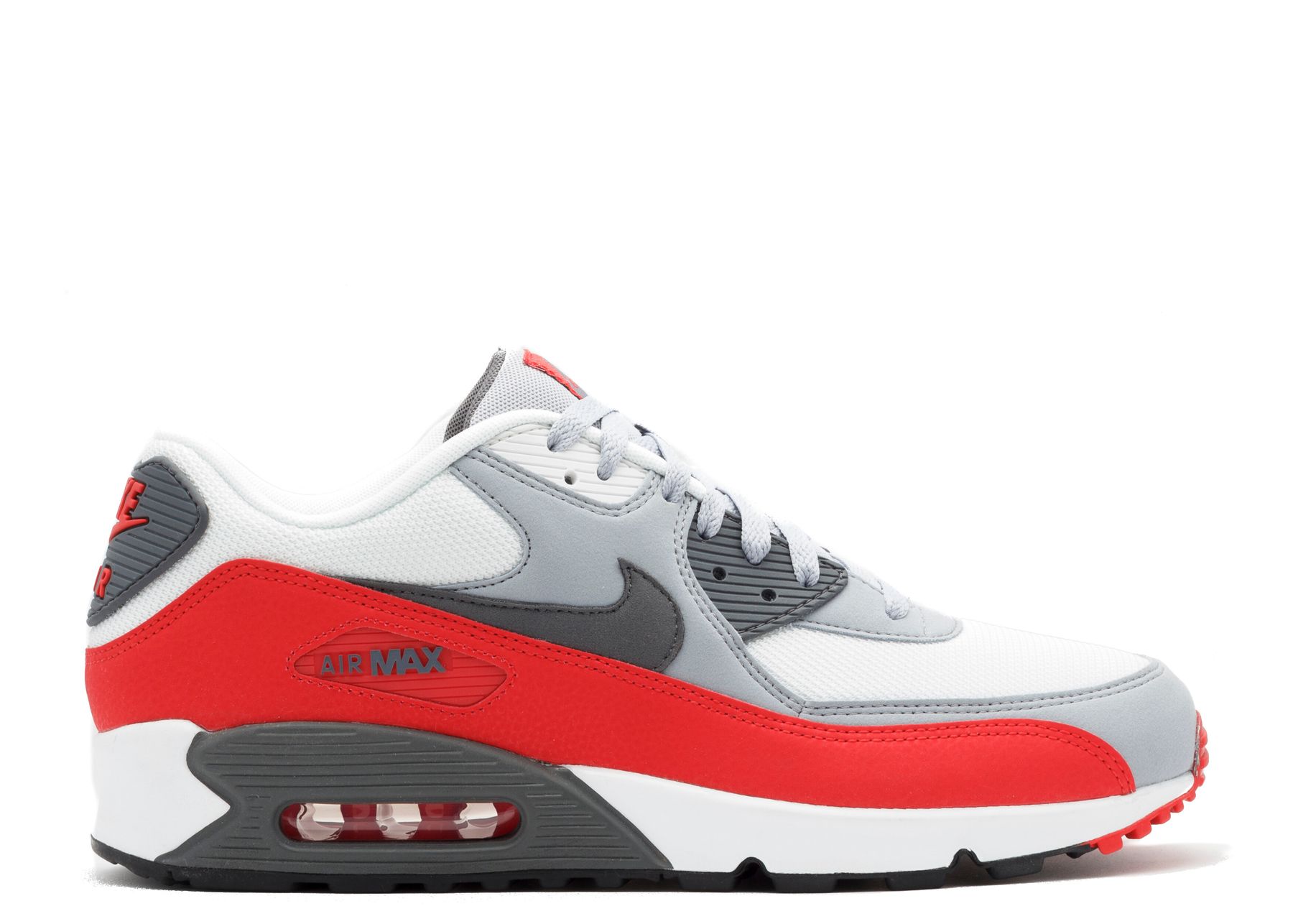 Air Max 90 Essential - Nike - 537384 039 - wolf grey/dark grey-chilling red | Flight Club