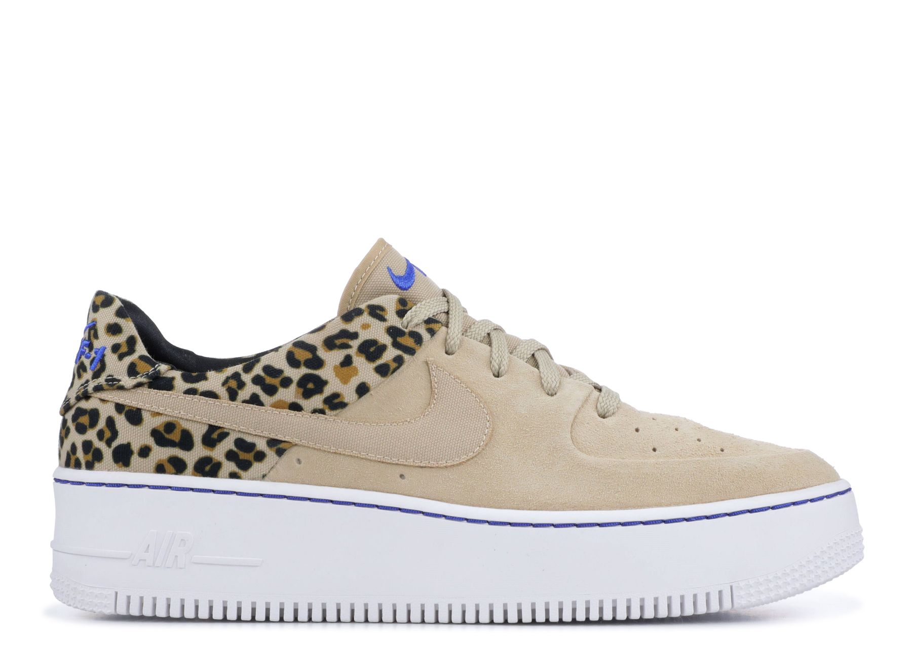 Wmns Air Force 1 Sage Low Premium 'Leopard' - Nike - BV1979 200 - desert ore/racer blue-black 