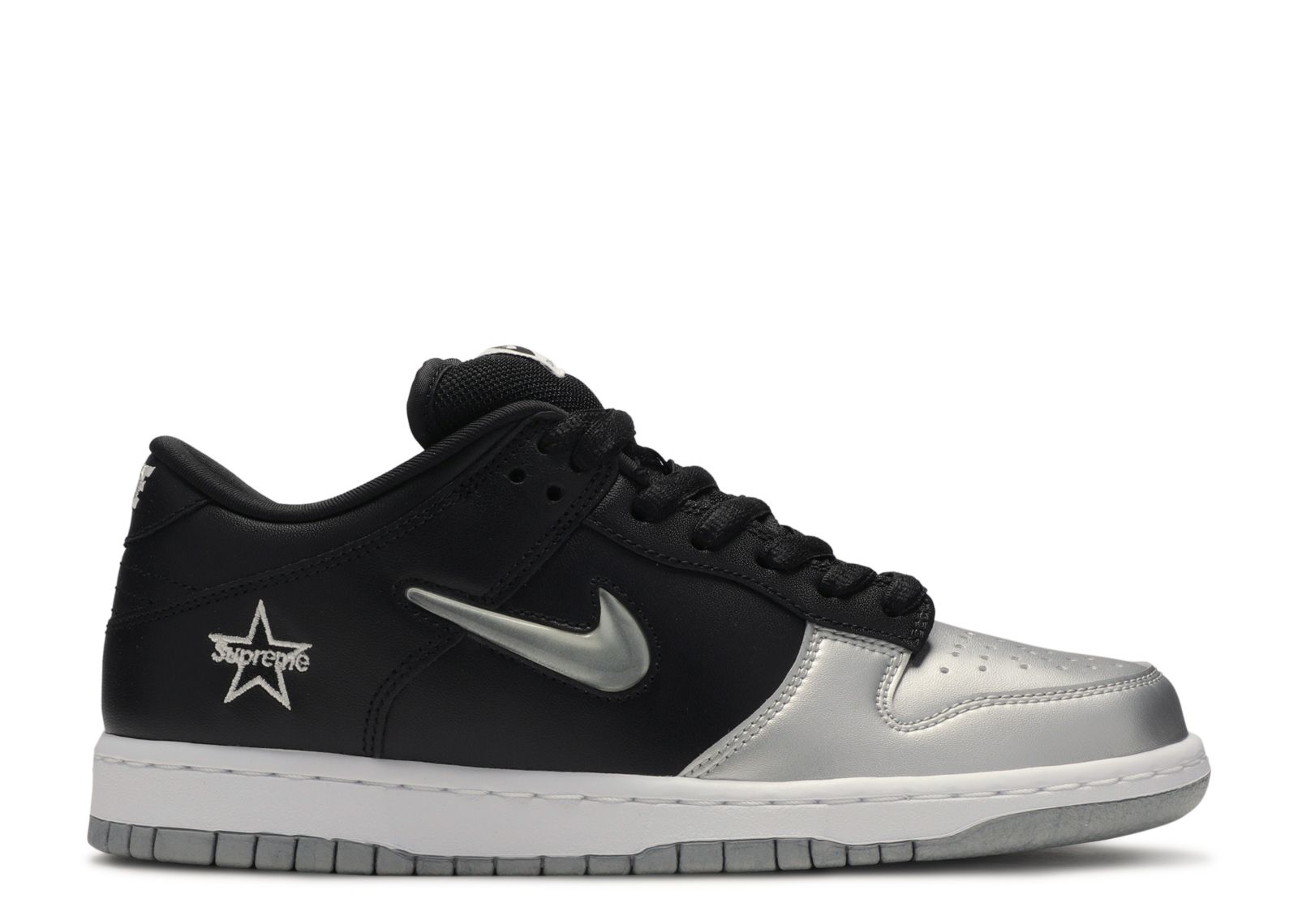 Supreme X Dunk SB Low QS 'Metallic Silver' - Nike - CK3480 001 - metallic silver/metallic silver 