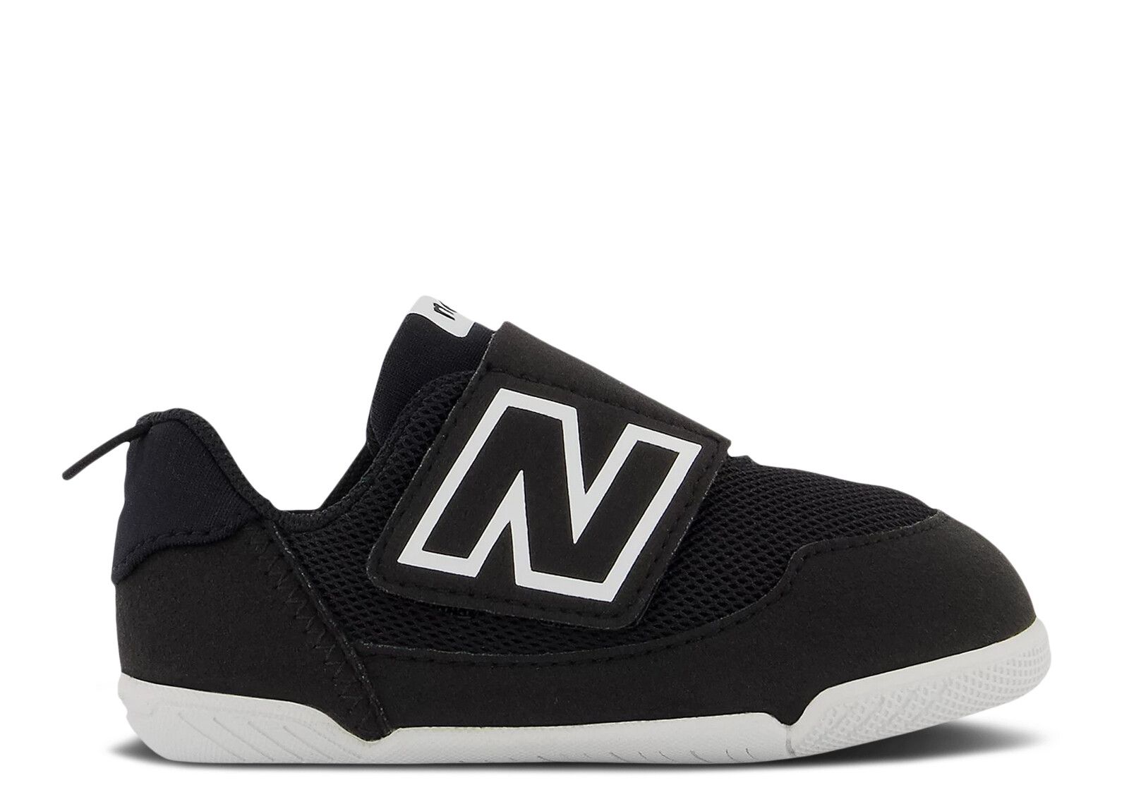 New B Hook & Loop Toddler X Wide 'Black White' New Balance IONEWBBK XW black/white