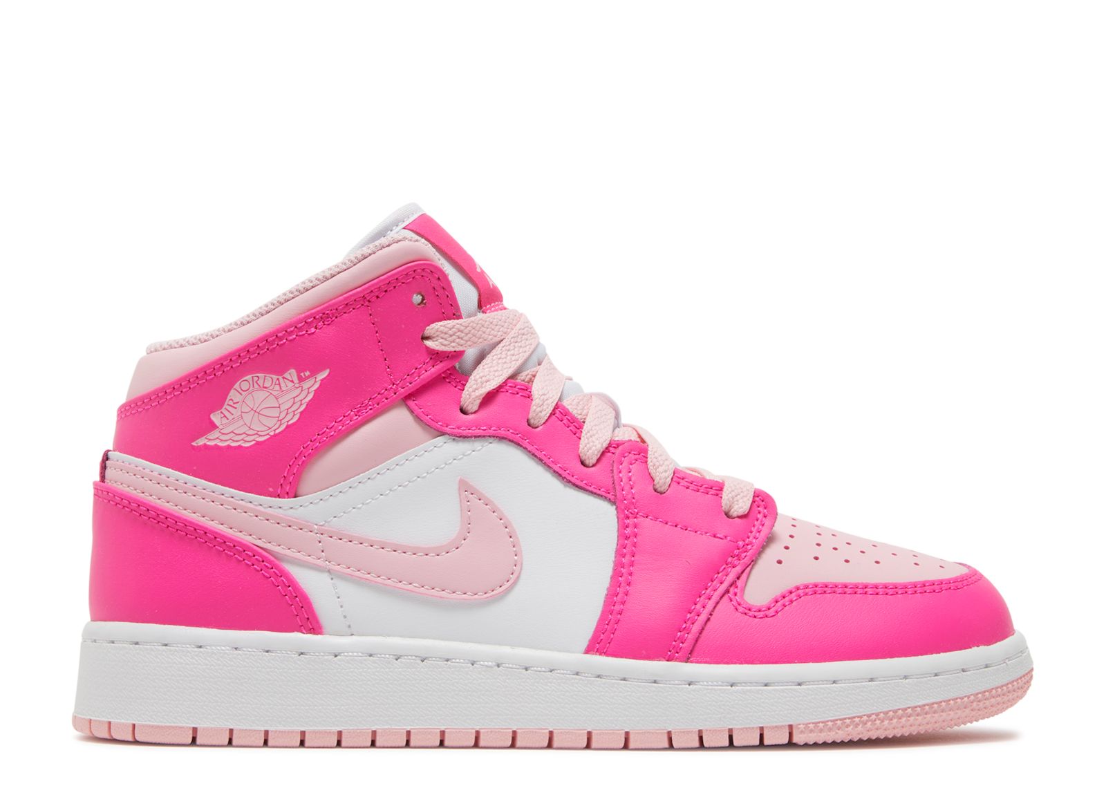 Air Jordan 1 Mid GS 'Fierce Pink' - Air Jordan - FD8780 116 - white ...