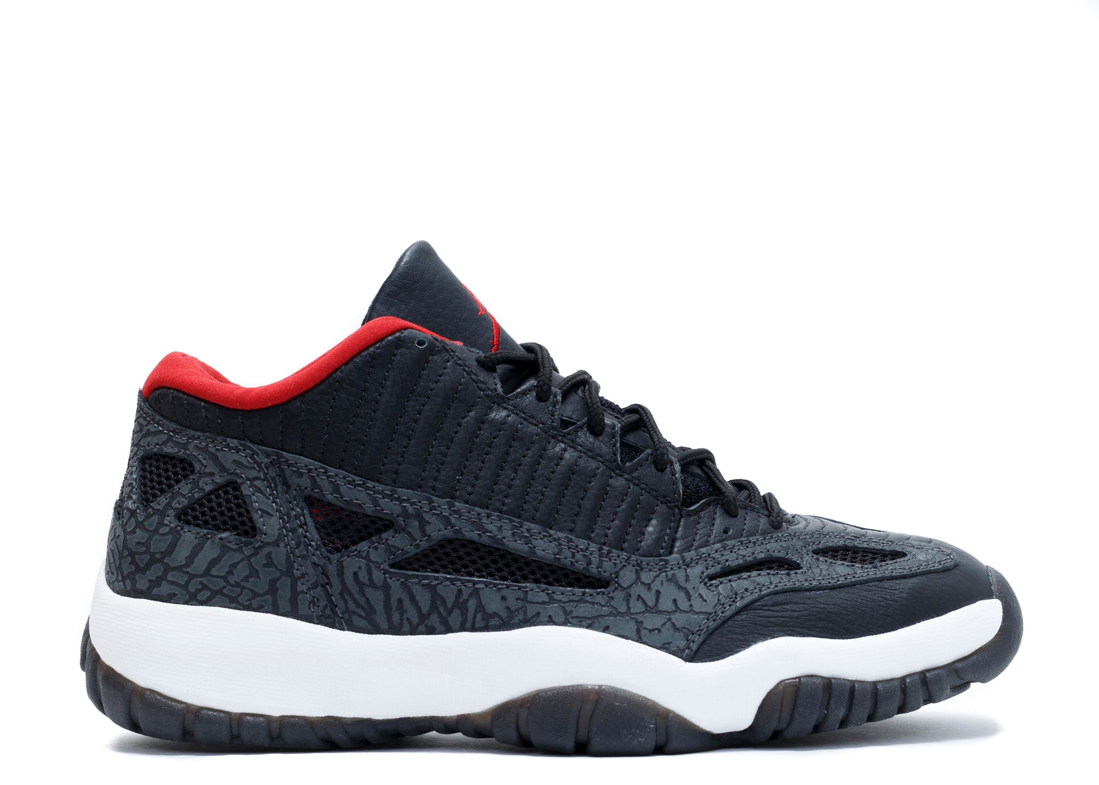 jordan 11 retro low ie black varsity red