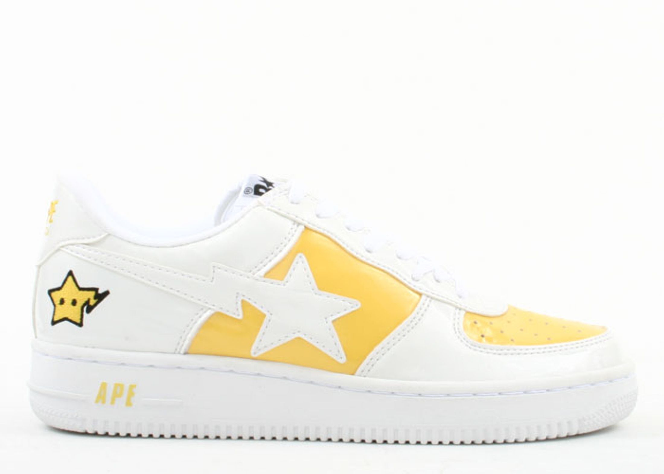 Bapesta FS 001 Low �White Yellow� BAPE 596 white